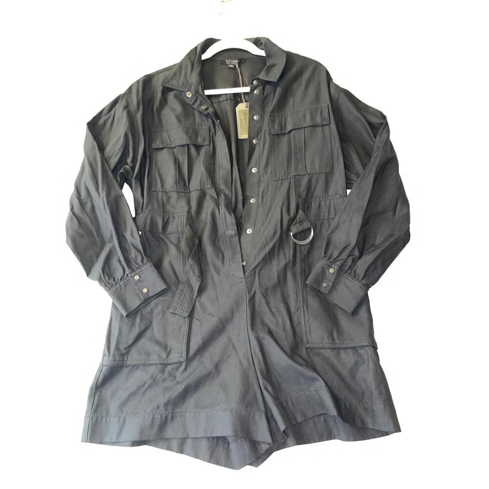 All Saints Long Sleeve Belted Romper Size 8